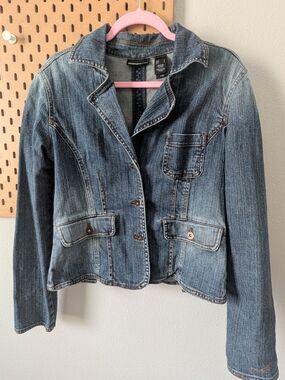 DKNY Jeans Denim Blazer Jacket | Size L